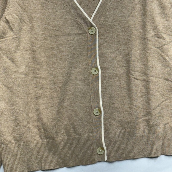Scotch Soda Amsterdam Women's Beige Cardigan V Neck Button‎ Front Knit Size XXL - Picture 11 of 17